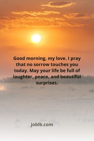 Good morning message to my love with prayer