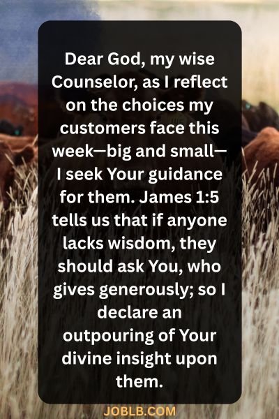 Prayer For My Customers This New Week