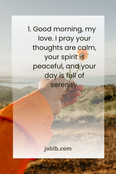 Good morning message to my love with prayer