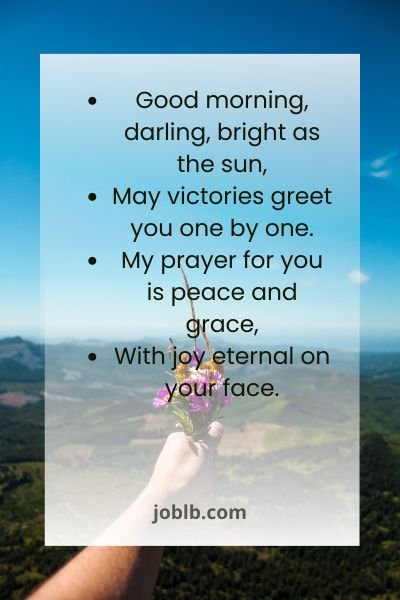 Good morning message to my love with prayer