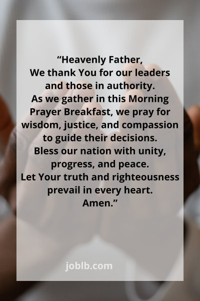 Morning Prayer Breakfast